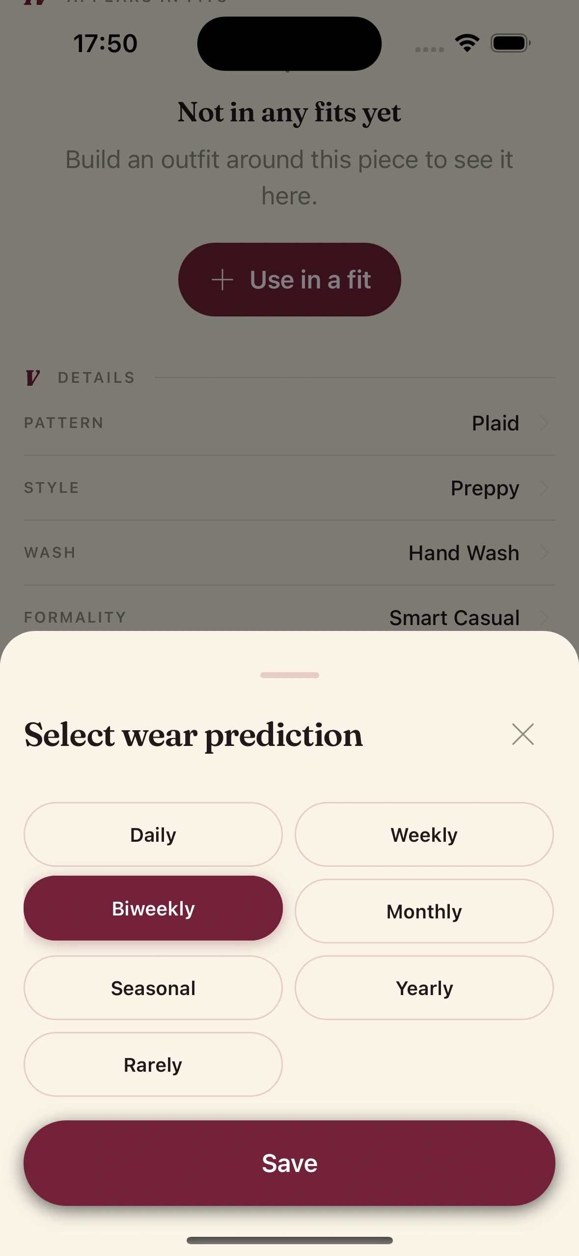 Tracks your worn items. On its own.
