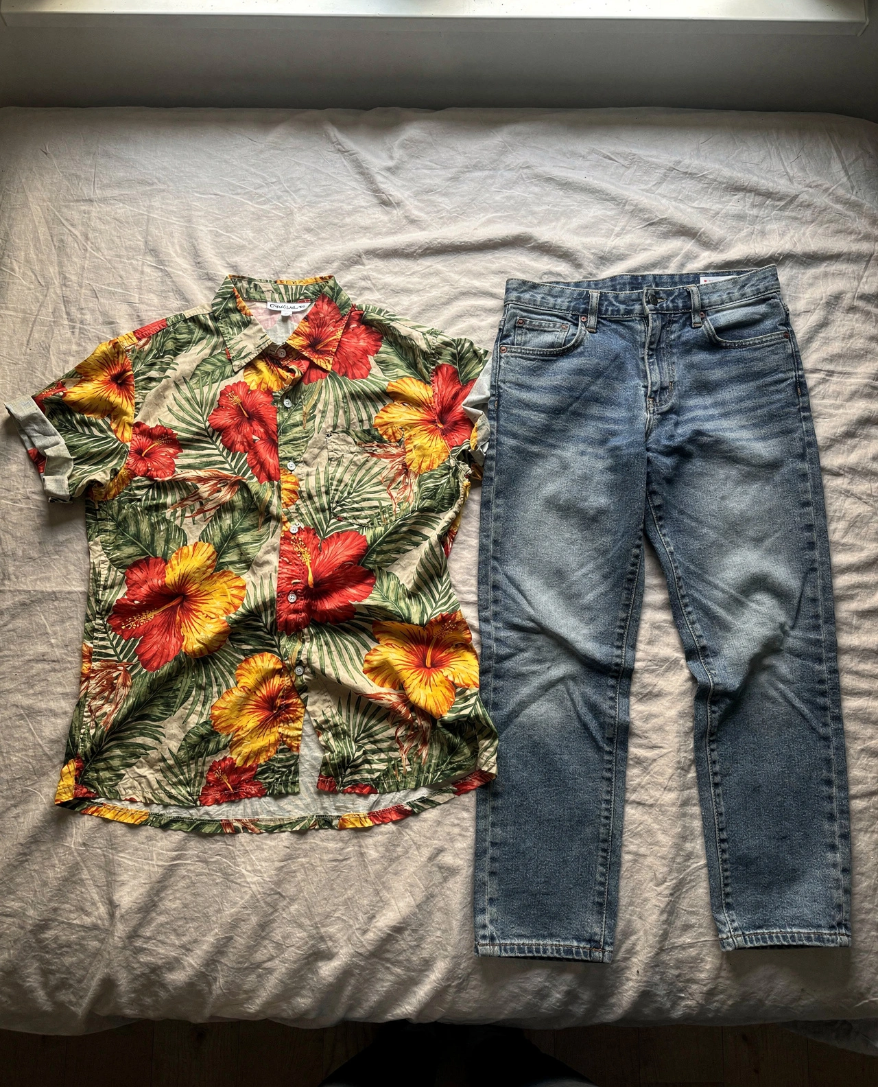 The same jeans styled with a better-matched top
