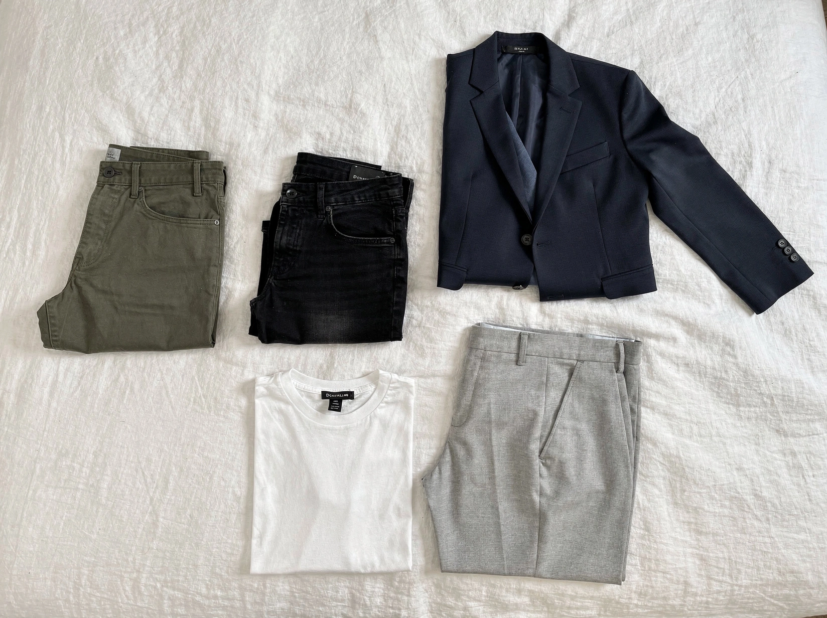 A wardrobe built on neutrals that all work together