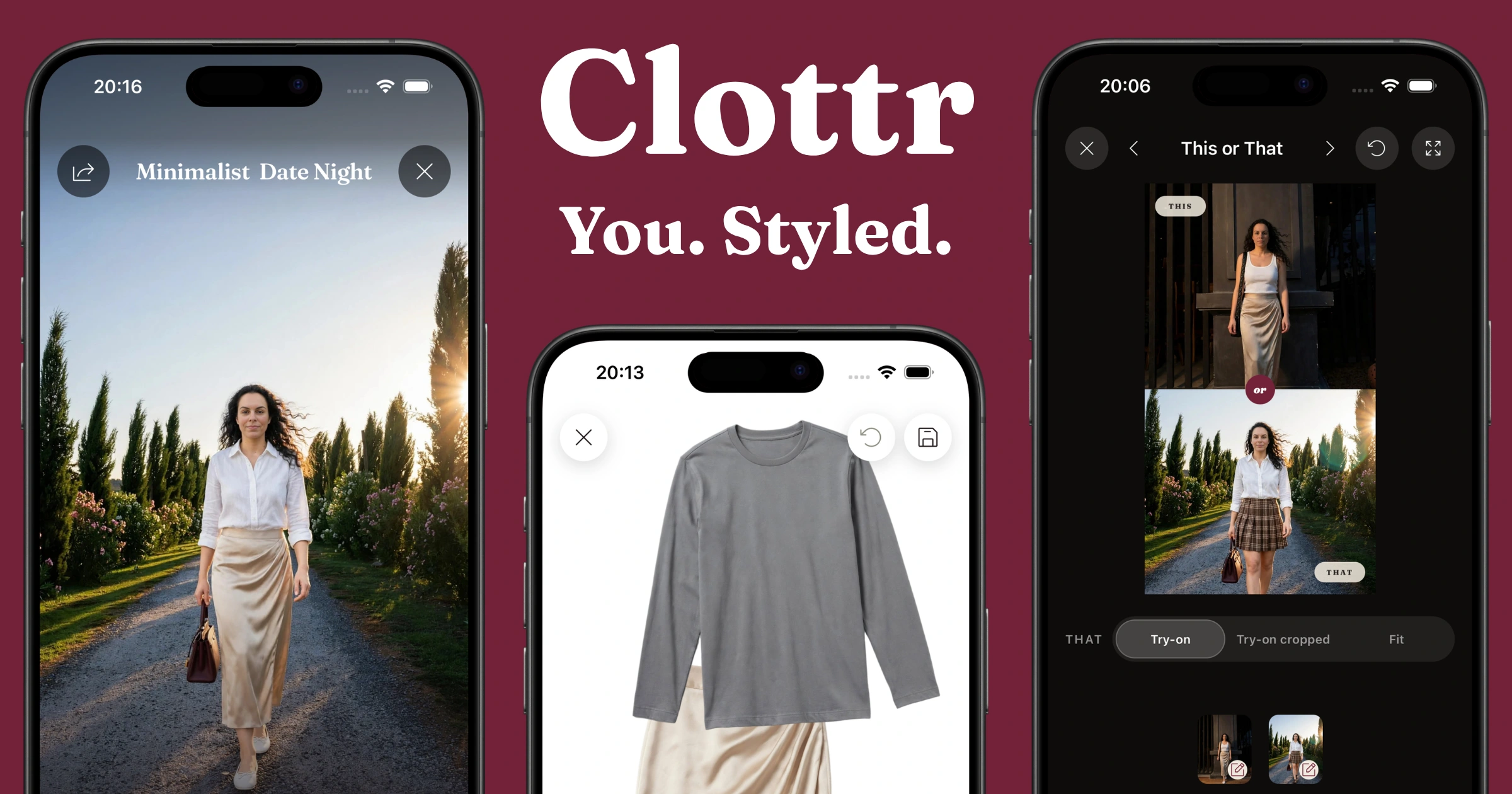 Clottr virtual try-on app showcase