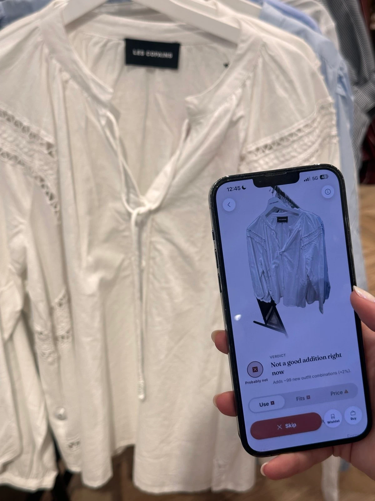 Step 2 - Find an item you like online or in-store and check it with Clottr