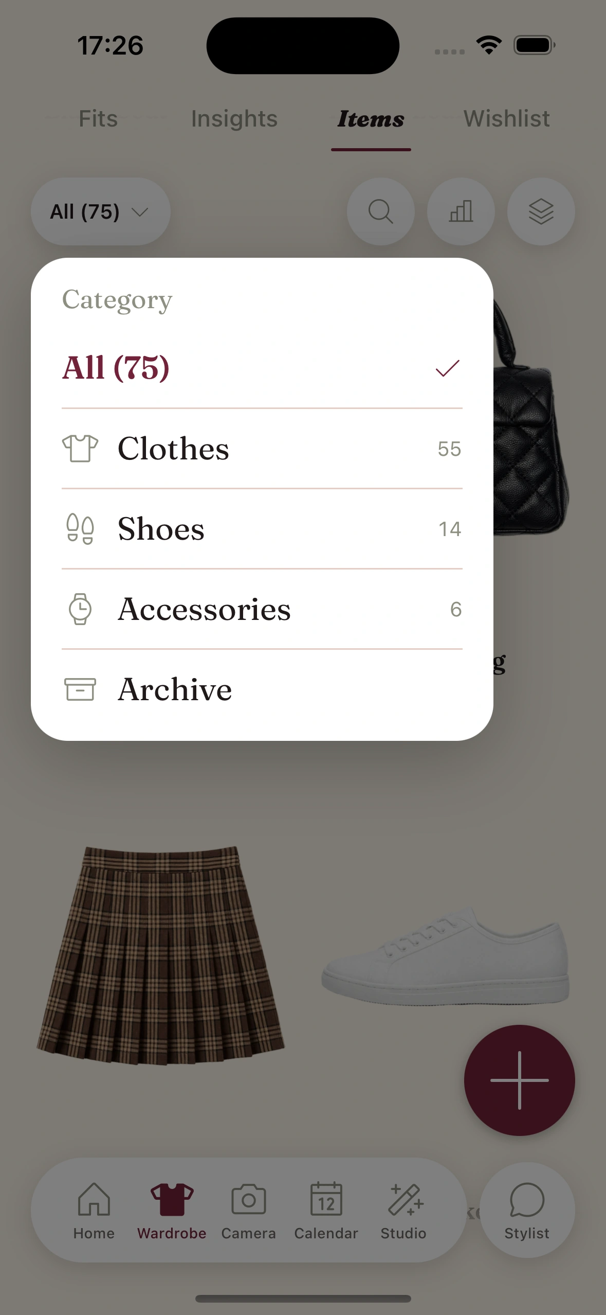 Selecting multiple extracted garments from a single photo to add to the wardrobe