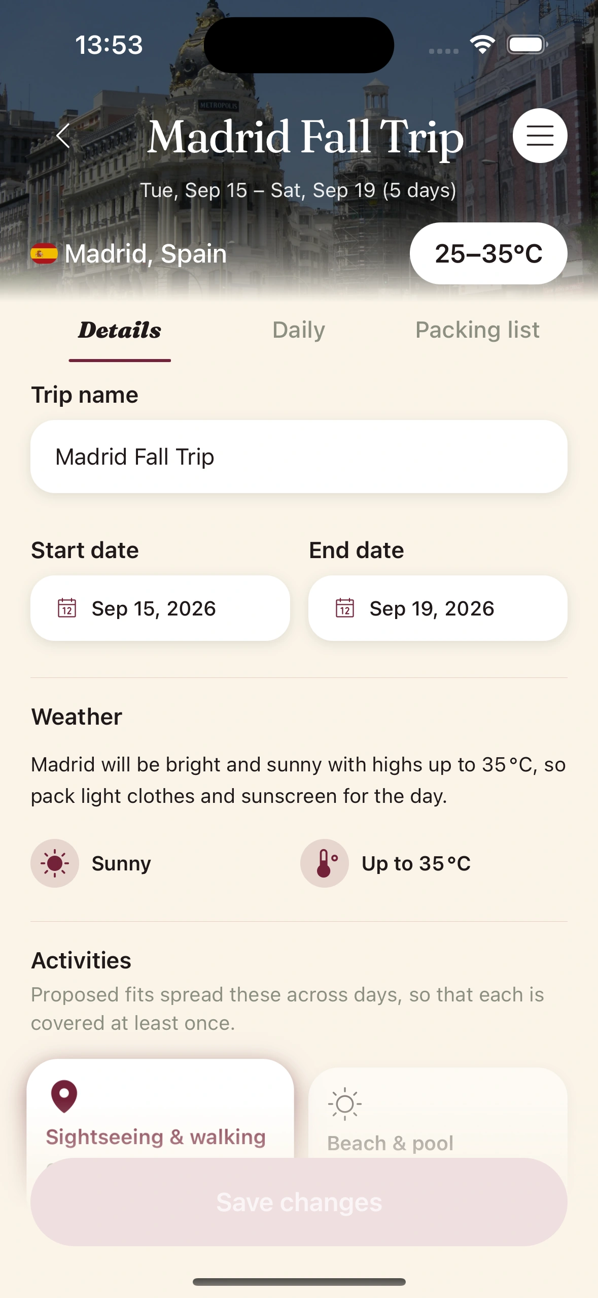 Clottr forecasting destination weather months ahead to plan a travel capsule